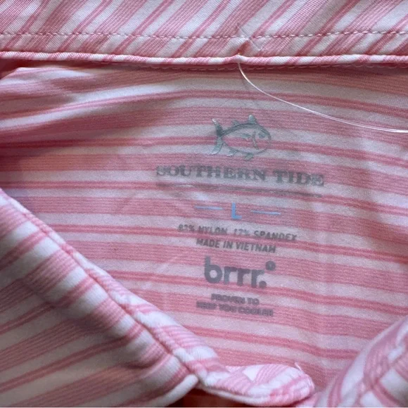 FINAL PRICE- NEW- Southern Tide Brr Performance Polo Collared Golf Shirt- Large - Picture 4 of 10